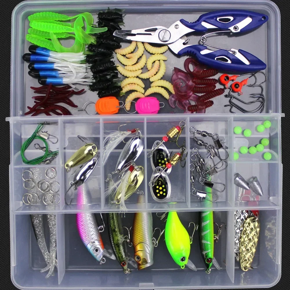 ALASICKA-señuelo de natación completo para principiantes, 28 piezas, 115g, Kit de pesca inicial, combinación multifuncional, accesorios de pesca con señuelo - imagen 4
