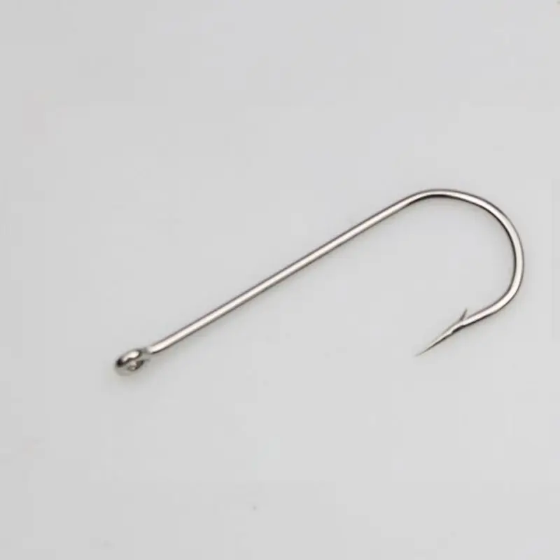 FTK-anzuelo de pesca con púas de acero rico en carbono, anzuelo de mango largo para pesca en el mar con ojo para bagre, pesca Porgy negra - imagen 5