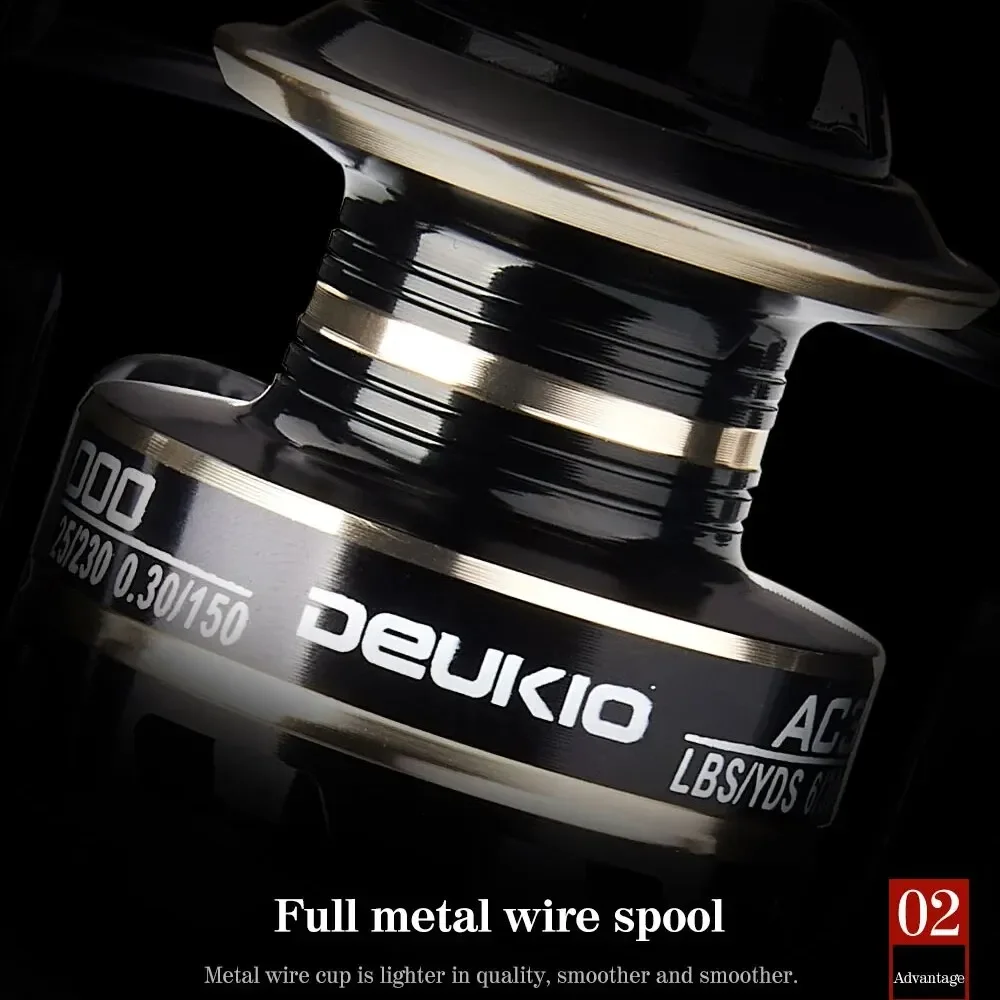 JOSBY-carrete giratorio de pesca de carpa, copa de línea de Metal, relación de engranaje de alta velocidad inoxidable 5,2: 1 para agua salada y dulce Serie 2000-7000 - imagen 5