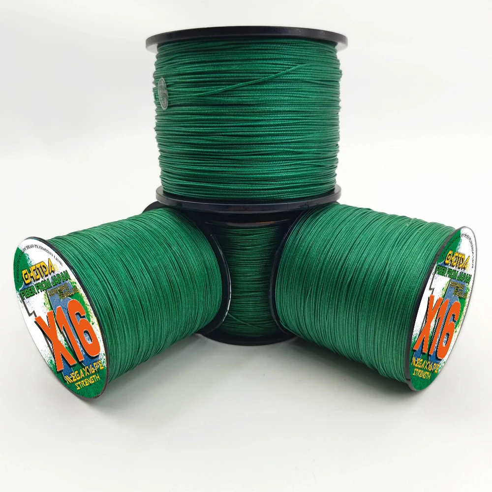 1000m 300m líneas de pesca 8 hebras/16 hebras trenzadas pesca con mosca PE línea multifilamento suave para carpa trucha de agua salada 18-200LB - imagen 5