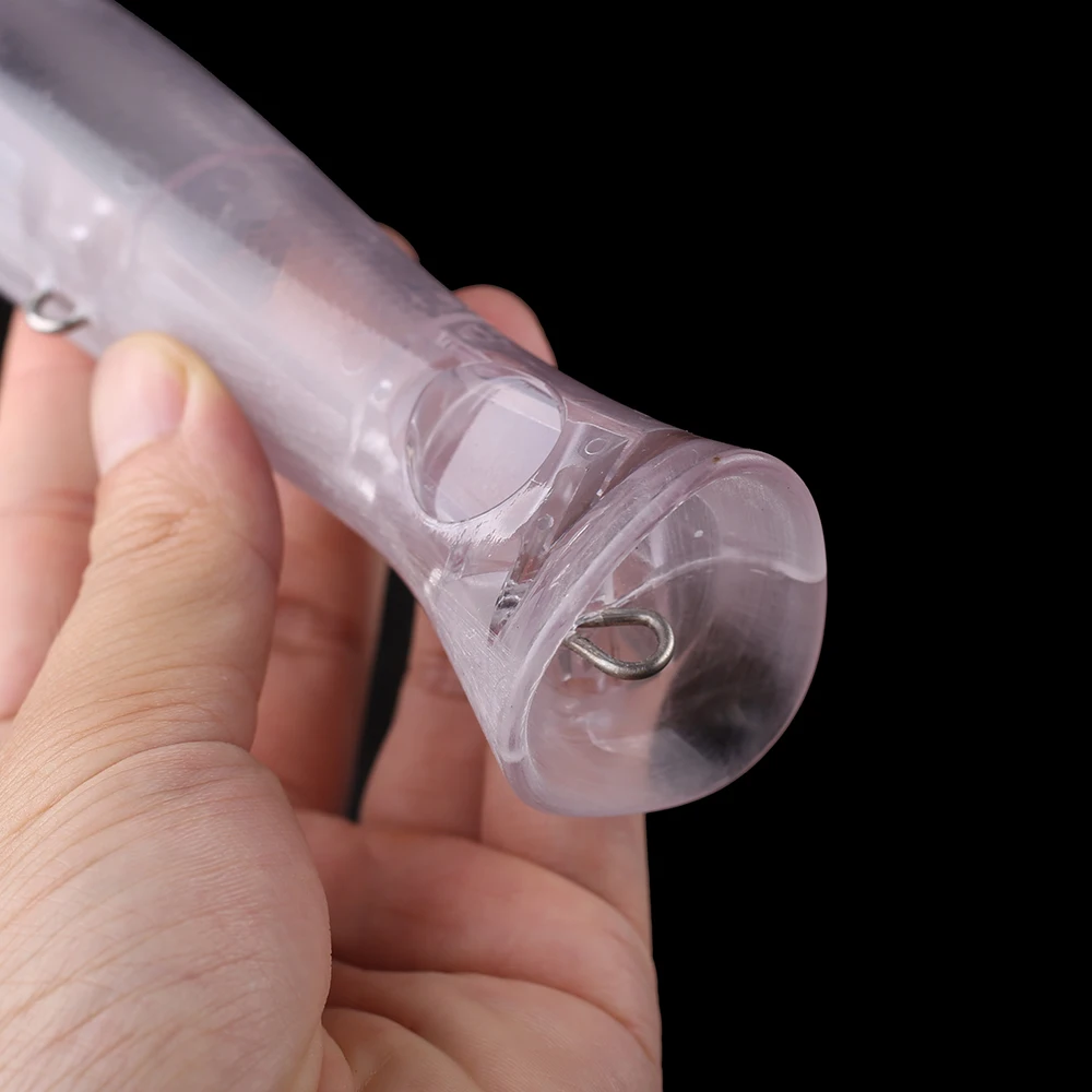 Chan'sHuang-Cebo en blanco sin pintar, 3 piezas, 20cm/103,3g, sonajero Topwater, Popper grande, señuelo de pesca Artificial artesanal - imagen 5