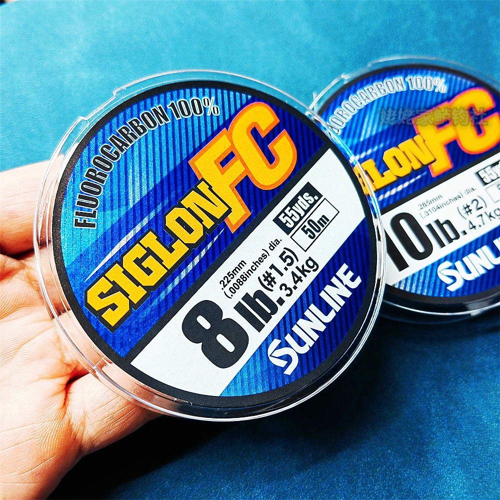 Línea de fluorocarbono SUNLINE, sedal de pesca resistente al desgaste, 50 metros, Sanglai Siglon FC Xigelong - imagen 3