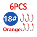 6 piezas talla 18 Naranja