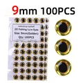 100pcs golden 9mm