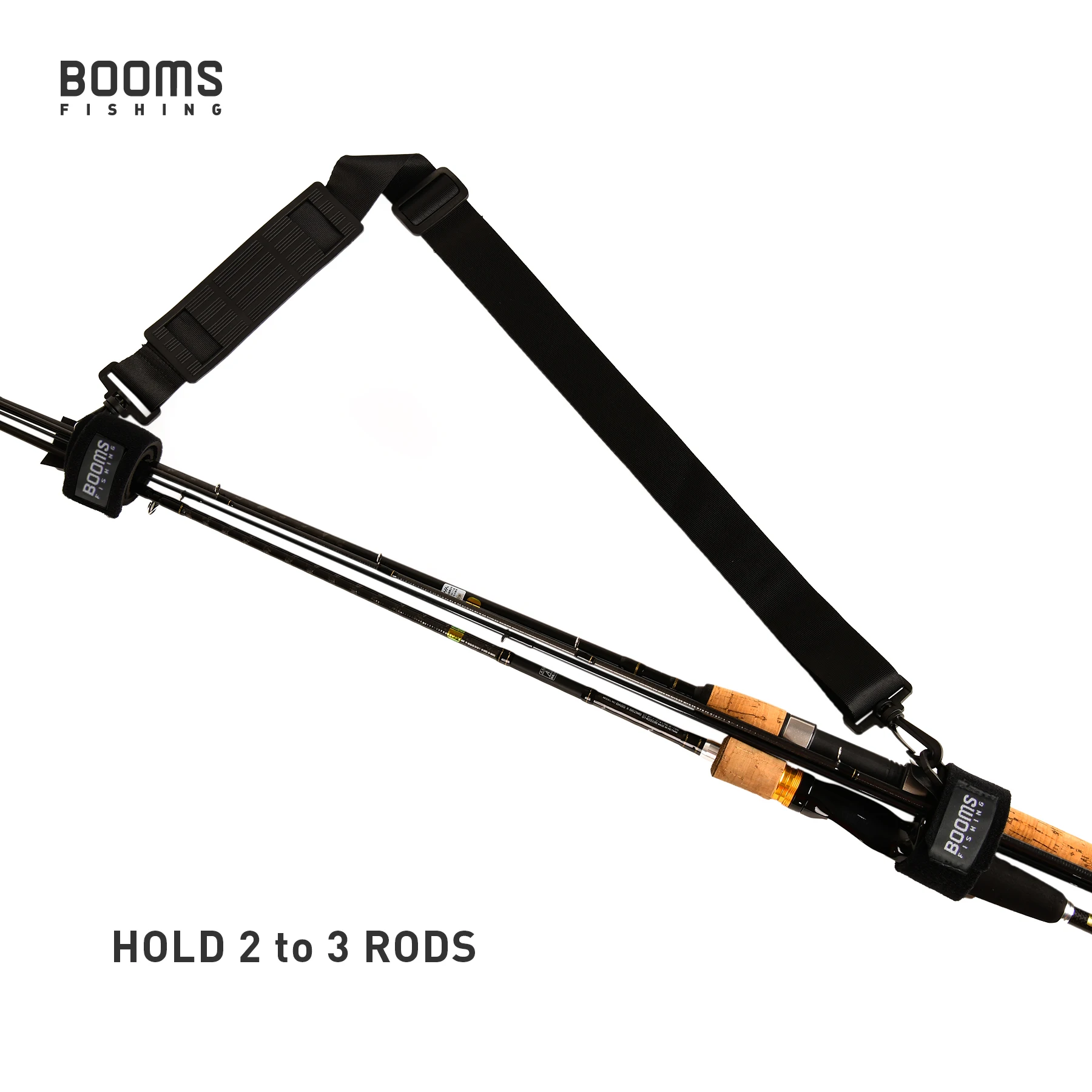 Booms Fishing RS4 caña de pescar correa de transporte Sling cinturón de hombro herramientas de seguridad varilla de nailon correas de cinta mágica accesorios de aparejos - imagen 5