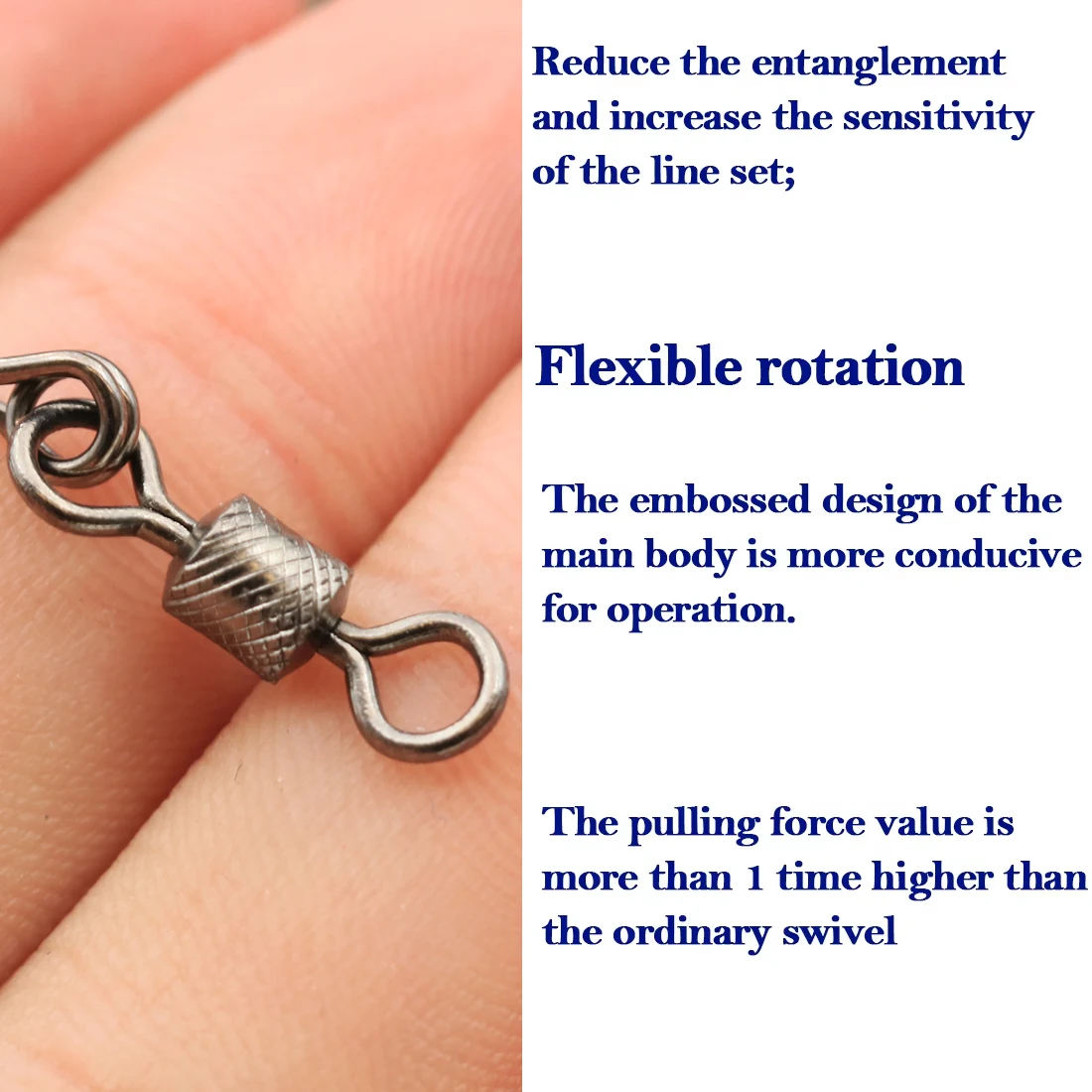 FishTrip 50 Uds giratorio enganchado Snap pesca giratorio con mosquetón conector de pesca de acero inoxidable - imagen 2