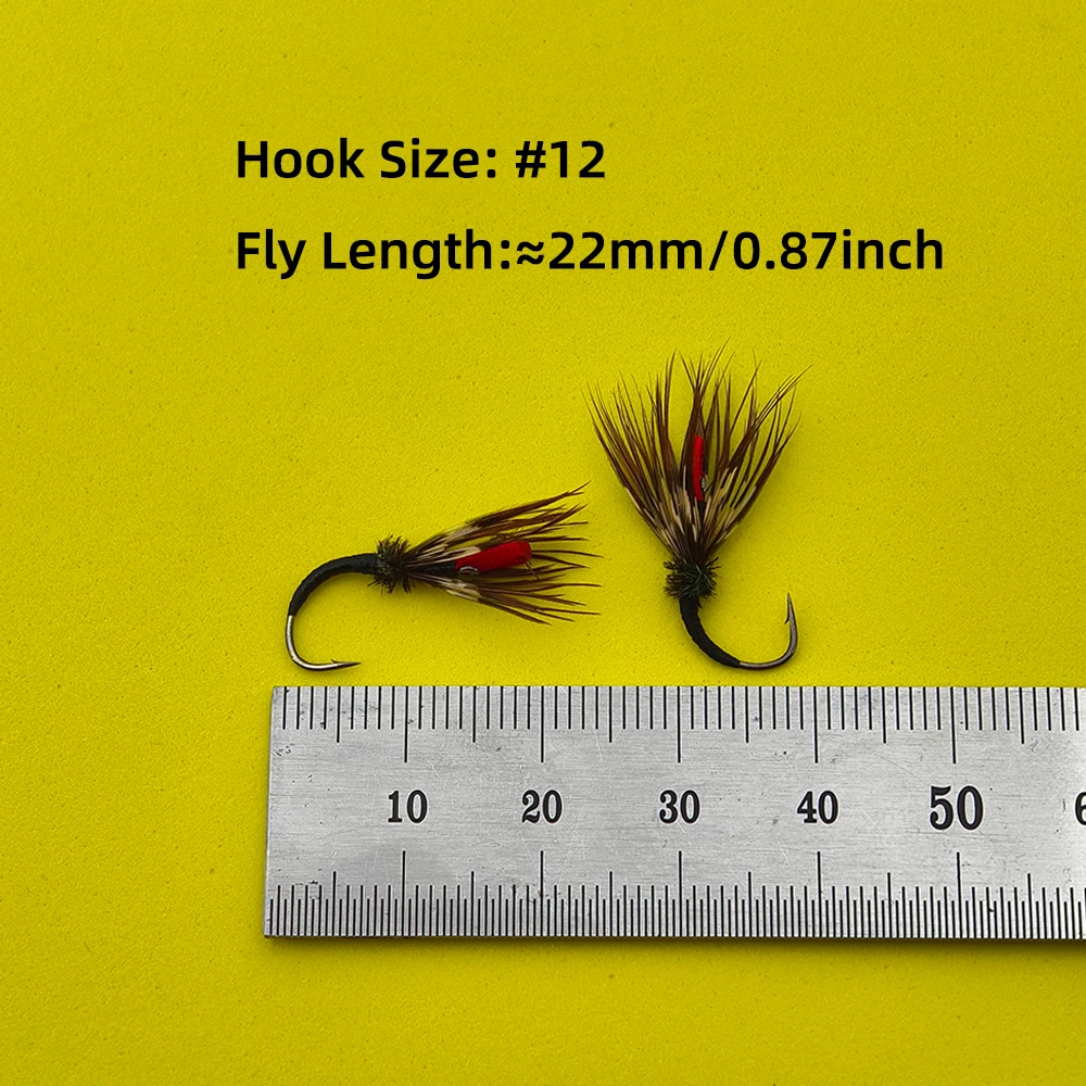 Wifreo 10 piezas # 12 anzuelos pesca con mosca Tenkara moscas Kebari trucha lubina Panfish señuelo arroyos de montaña pequeños ríos lagos cebo de pesca - imagen 4