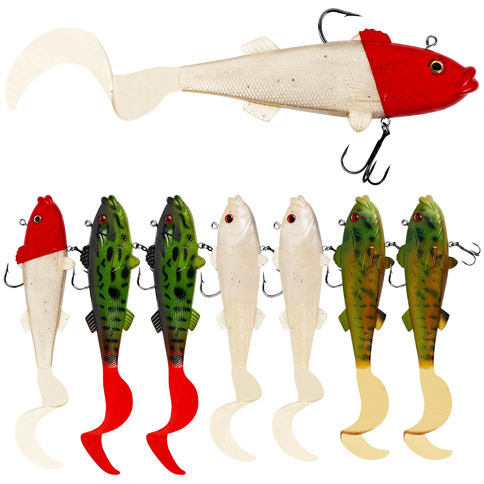 Señuelo de cabeza plomada FREE FISHER para pesca marina con anzuelo