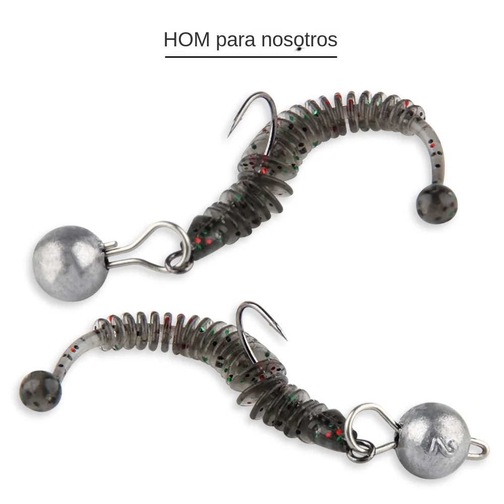 Spinpoler, nueva cola de ardilla, señuelo suave, cebo de pesca, gusano, carretera, subcebo, cebo suave, insectos, lombriz de tierra, cebo falso, trucha, lubina, tiro directo - imagen 5