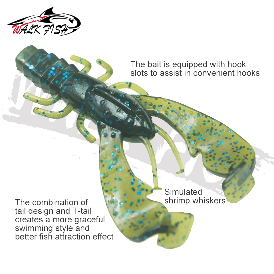 WALK FISH-señuelo para pesca de lubina, señuelo suave de plástico, 5 piezas, TPR, 70mm, 3,5g - imagen 3