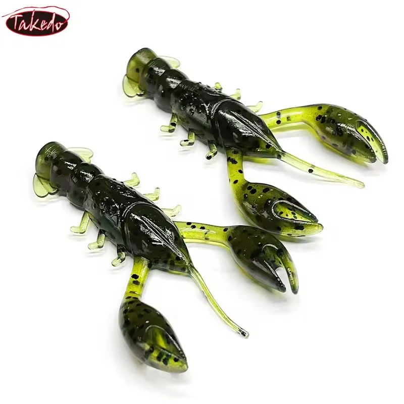 TAKEDO LD19 6cm 4g venta al por mayor Material TPR flotante camarones roca Craw gusano suave pesca señuelo suave lubina trucha Pike señuelo - imagen 3