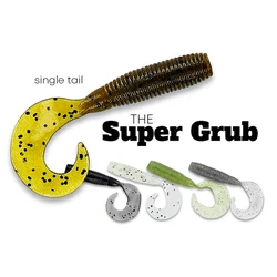 YAMAMOTO YAMAMOTO cola de rizo único GRUB de cola única cebo suave de gravedad específica alta señuelo de lubina falso