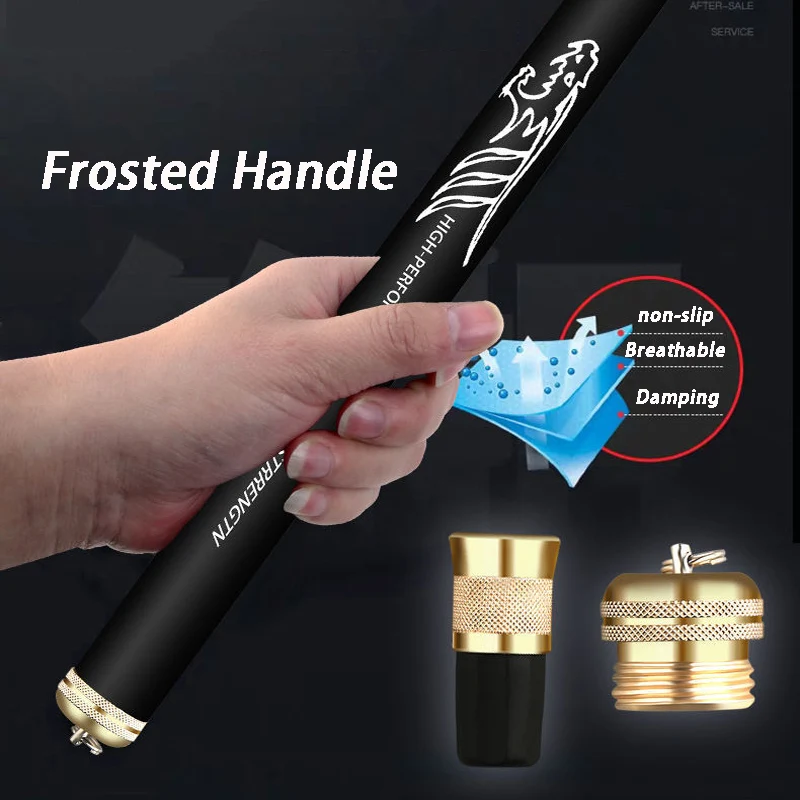 Caña de pescar de carbono ultraligera 4,5/6,3/7,2/8/9/10M 4H 28T, caña de mano, caña de pescar larga para carpa cruciana, alimentador de viaje, pesca con mosca - imagen 3