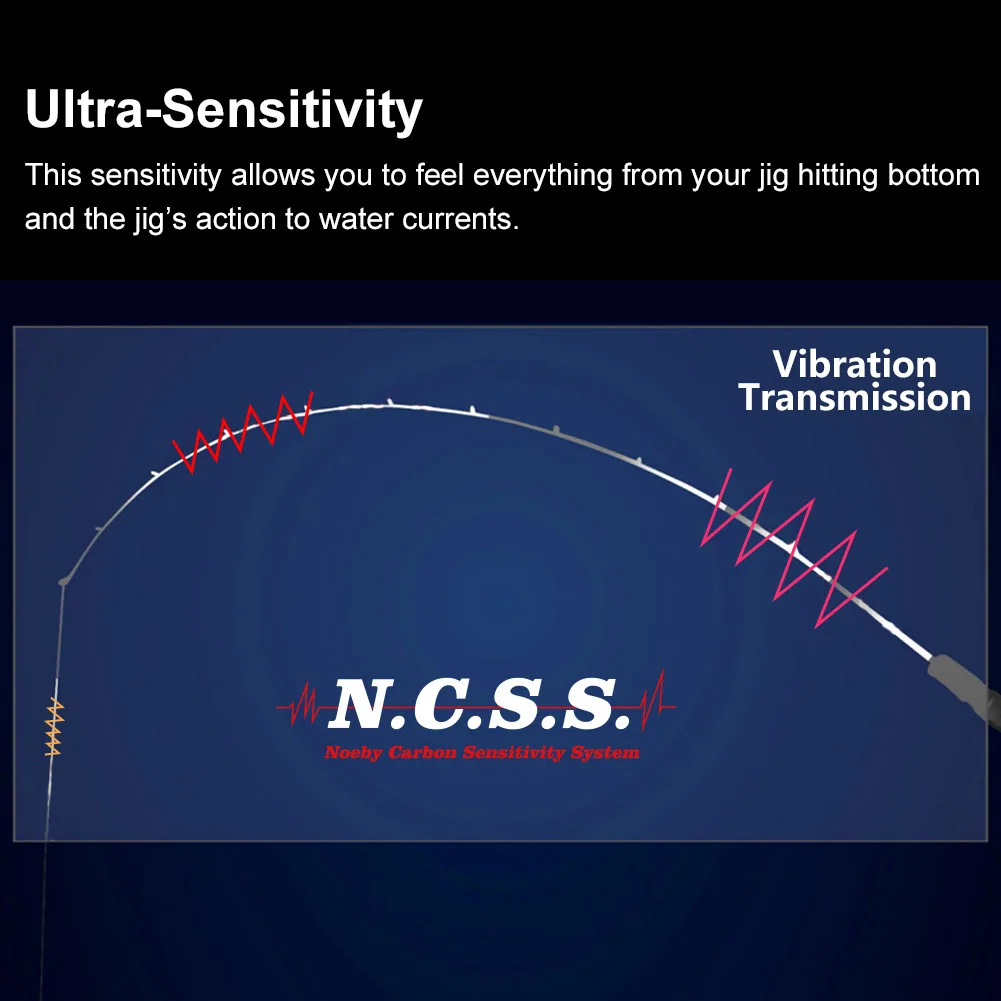 Noeby-caña de pescar Vertical para Jigging, cañas de Jigging ligeras y giratorias de 1,93 m, guías Fuji, asiento de carrete, cañas de pescar para barcos de agua salada Toray - imagen 5