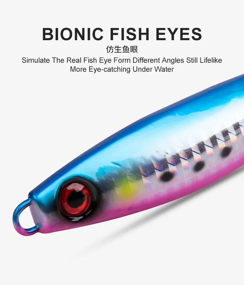 Experimente el encanto realista de los ojos de peces biónicos con una forma realista de ojos de peces y colores vibrantes