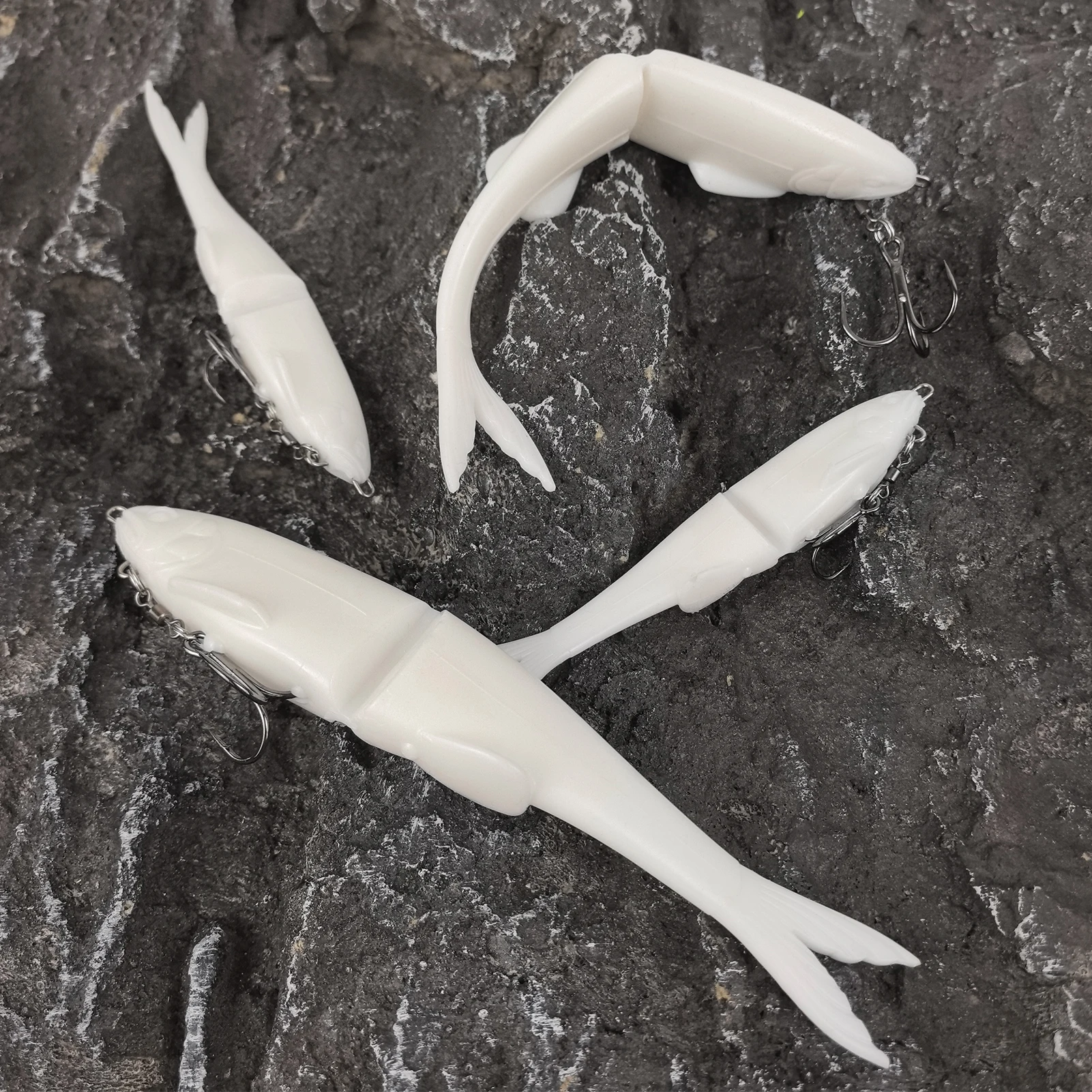 Señuelos blandos deslizantes para lubina Free Fisher con anzuelo articulado - imagen 3