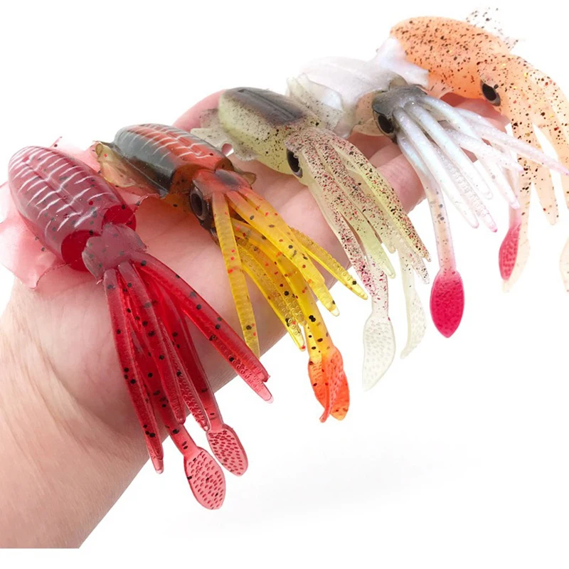 Plantillas de cabeza de pulpo de 60G, 15cm para pesca en barco, pesca en aguas profundas, plantillas de calamar, cebos blandos biomiméticos, accesorios de pesca, 1 Uds. - imagen 2