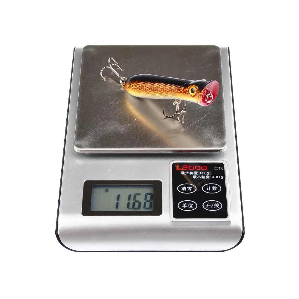 Popper cebo duro Wobbler, señuelo de pesca de 80mm, 12g, 6 #, gancho, remolque flotante Artificial, pesca en el océano, aparejos biónicos para carpa, pesca en el mar - imagen 3