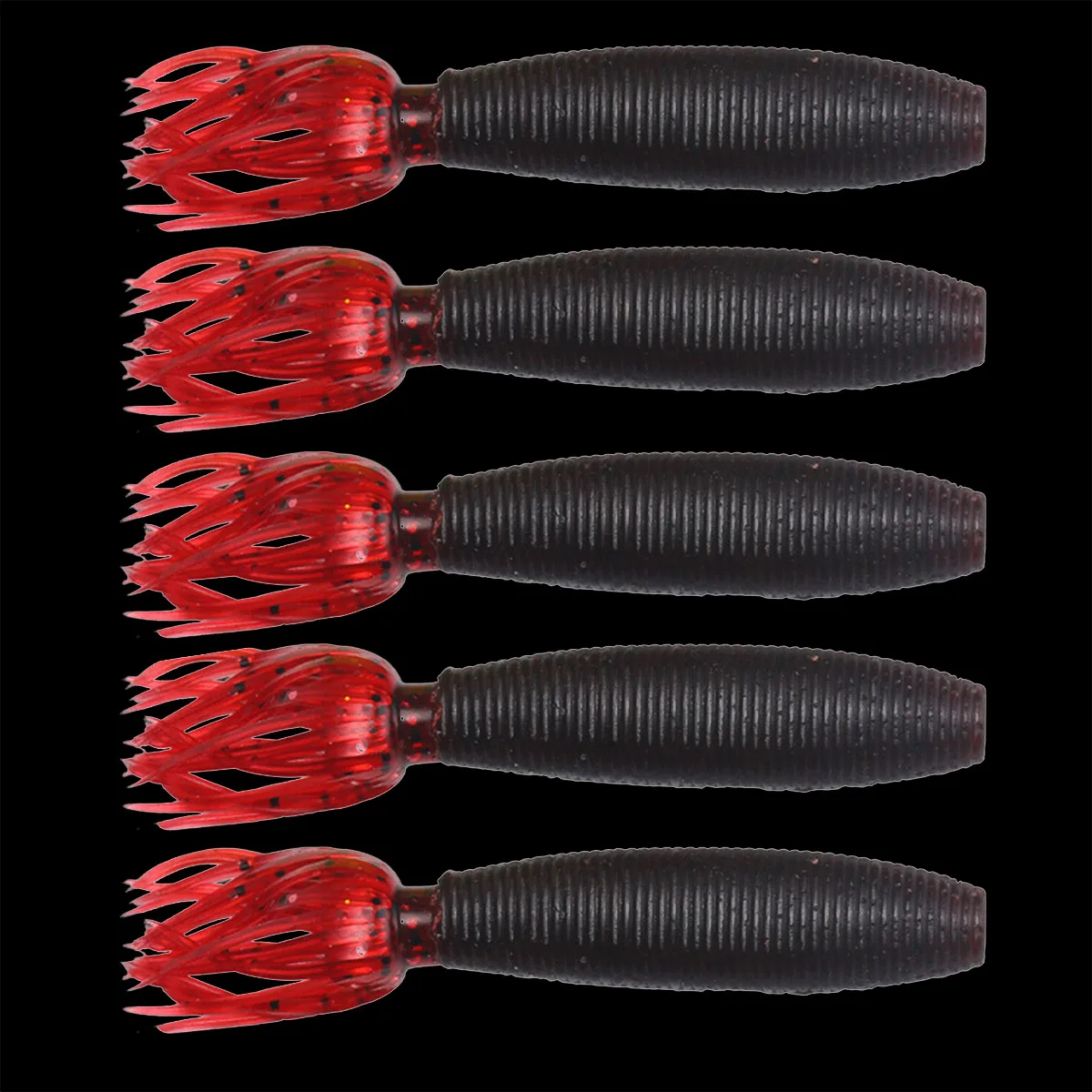 9cm 10g Fat Ika silicona Softbait Swimbait 5 uds Easy Shiner Shad Pesca gusano plantilla señuelos artificiales para lubina perca Pesca - imagen 2