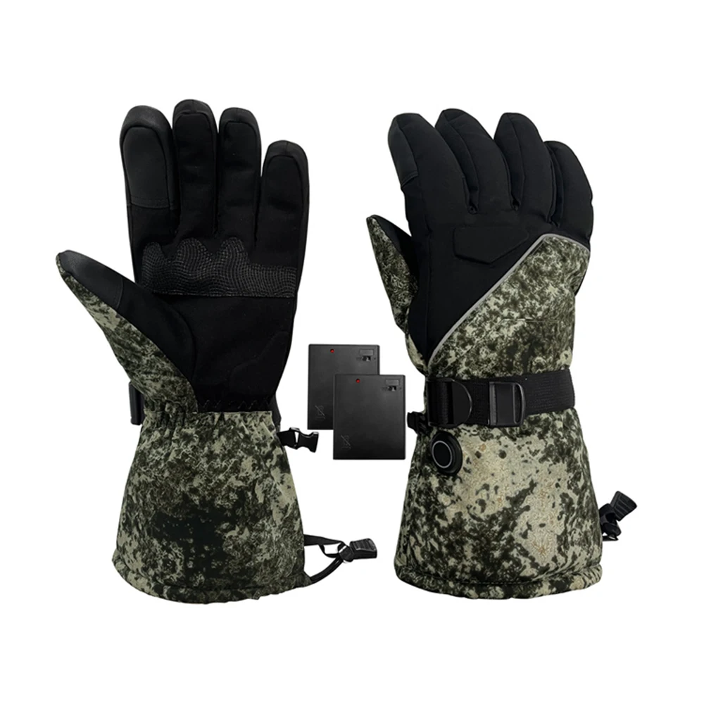 Guantes calefactables eléctricos, guantes térmicos con calefacción para pantalla táctil, guantes calefactables para Moto de invierno, guantes cálidos a prueba de viento para esquí y bicicleta al aire libre - imagen 2
