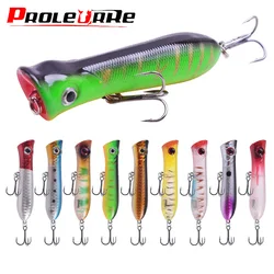 Popper Topwater Swimbait 8cm 11g – Cebo duro para lubina con anzuelo triple