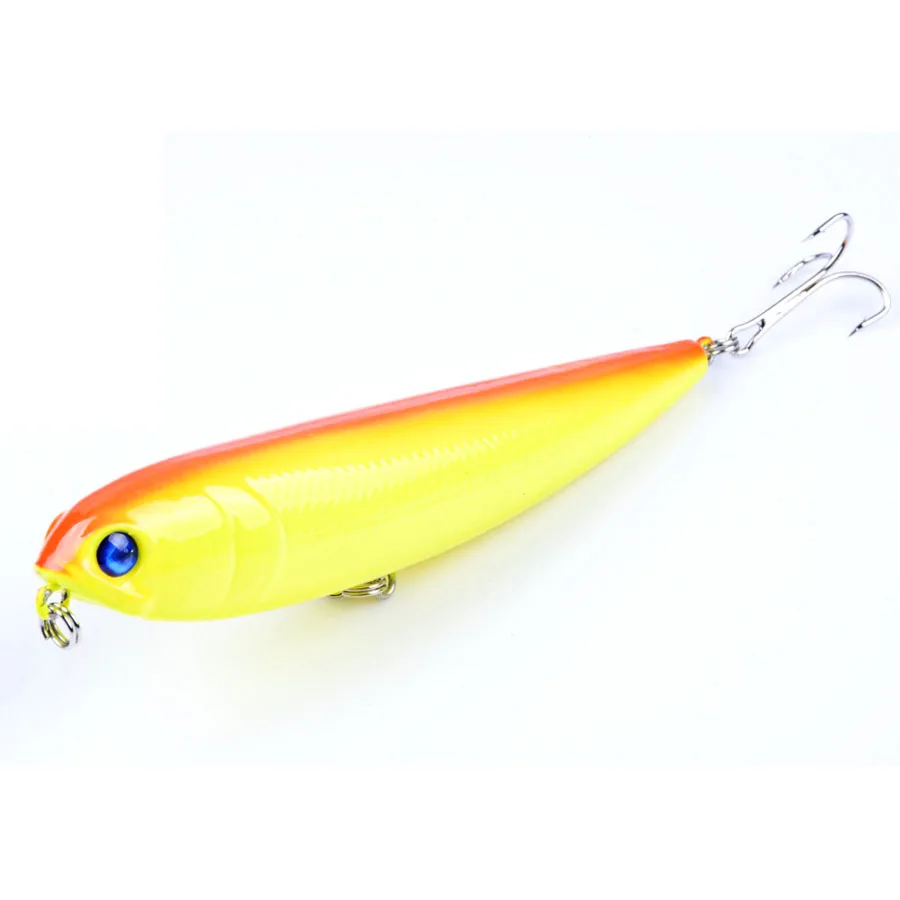 Señuelos de Pesca de lápiz flotante de 1 piezas, aparejos de pesca de Topwater, cebos duros para caminar, Wobblers artificiales para Lucio, pez curricán, Swimbait - imagen 3