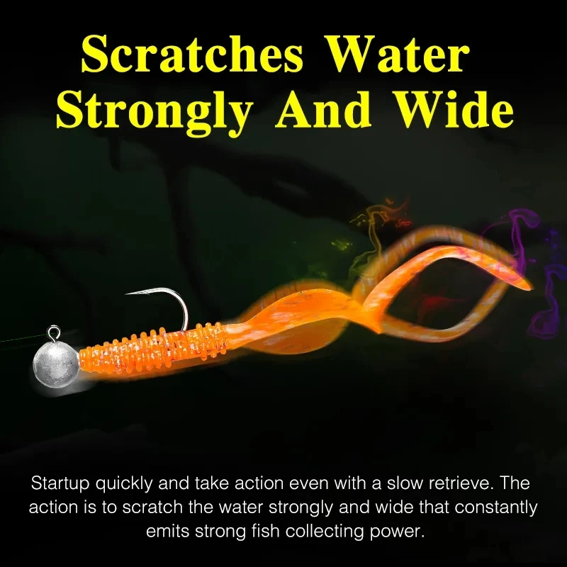 TSURINOYA-señuelo de pesca Grub, 63mm, 0,7g, 40 Uds., juego ligero Ajing, cebo Artificial suave, BOUNDEN, lubina, añadir sal de camarones, Swimbait de silicona - imagen 4