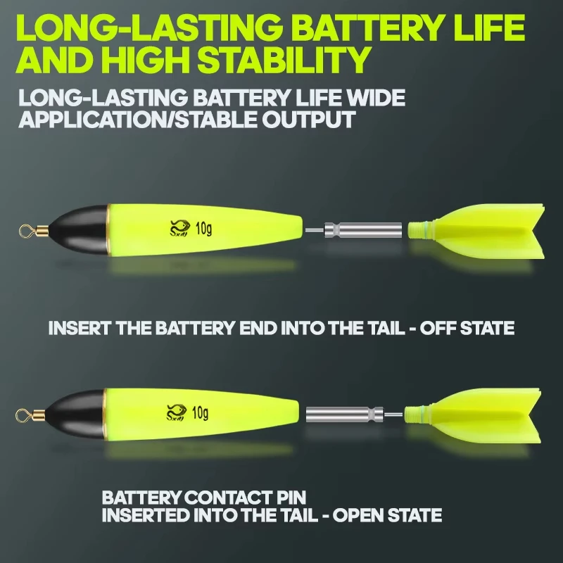 Flotadores de pesca luminosos, accesorios de pesca, flotador nocturno, pesca nocturna, Bobbers iluminados para pesca en mar, océano y roca, 1-4 Uds. - imagen 4