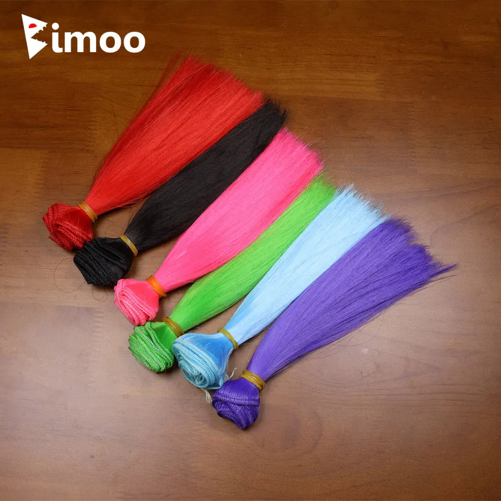 Bimoo-Material de atado de moscas de fibra sintética de 5,91 pulgadas de largo, para cebo, Lucio, serpentina, pesca en el mar, aparejos Sabiki, señuelos de plantilla con cola de caballo - imagen 2