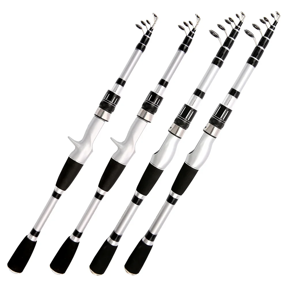 Cañas de pescar telescópicas, carrete combinado de 1,5-2,4 m, caña giratoria de fibra de carbono serie 2000 ~ 4000, carrete giratorio de arrastre máximo de 6Kg para Lucio - imagen 4