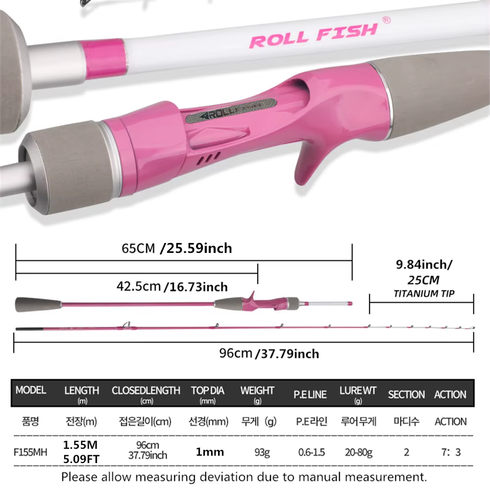 ROLLFISH Caña Slow Jigging – Punta titanio para barco en agua salada - imagen 3