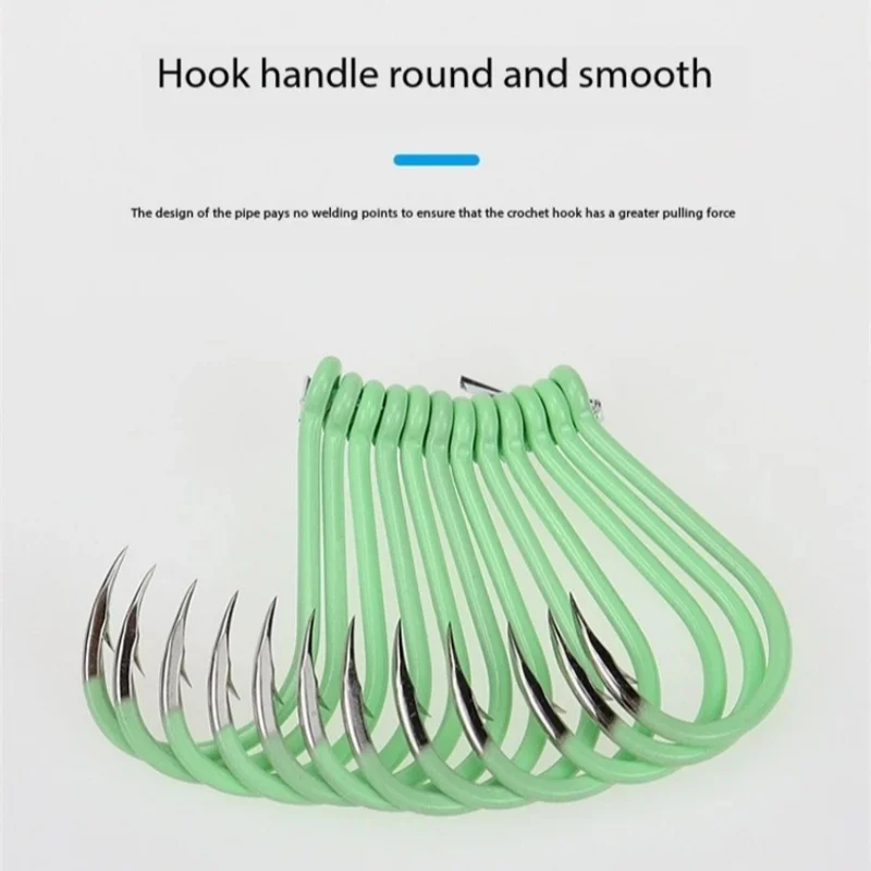 Luz nocturna BKK, anzuelo fluorescente, púa para la boca con anillo torcido, pesca en barco de aguas profundas para pollo amarillo con cerámica - imagen 5