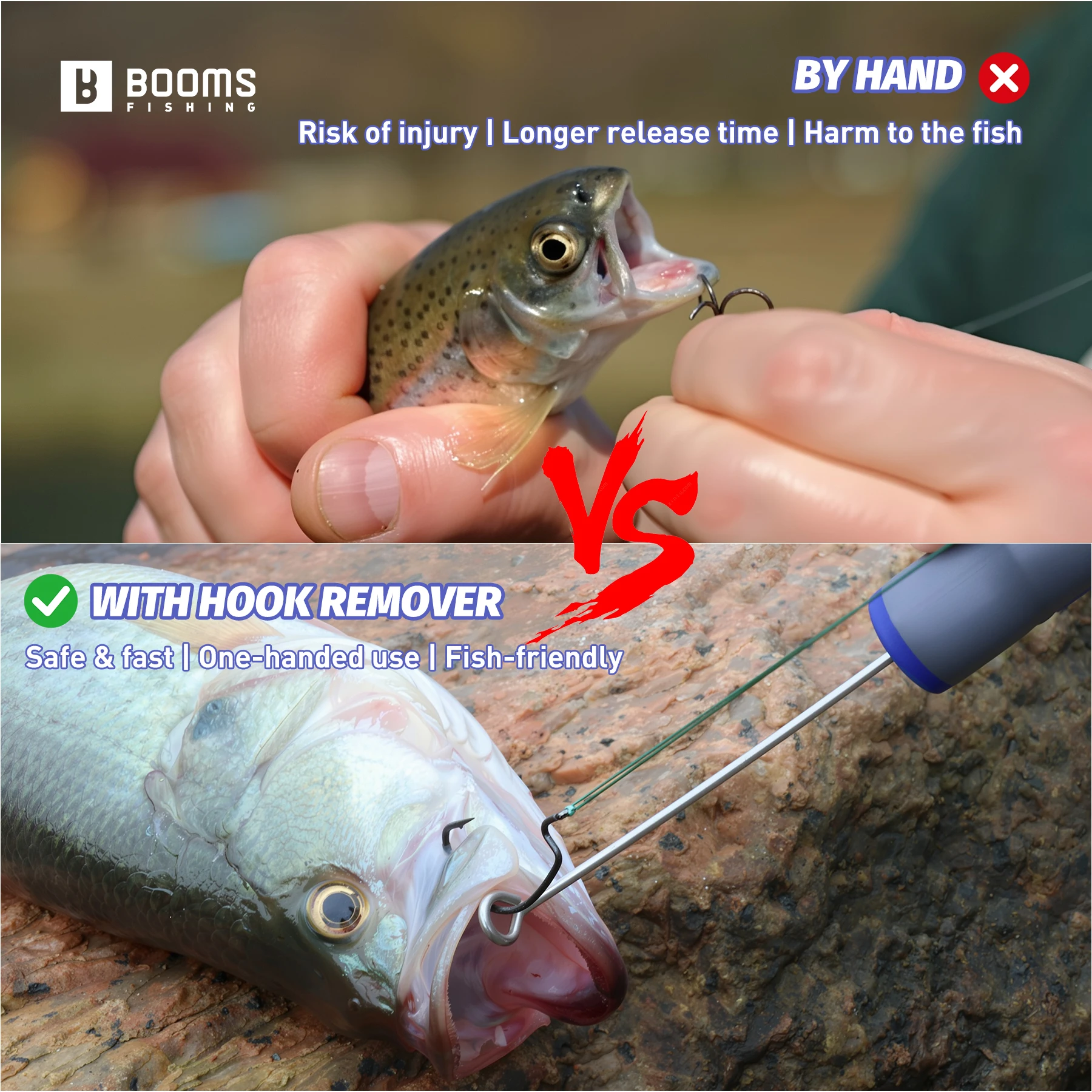 Booms Fishing XW21 – Sacador de anzuelos con extracción rápida - imagen 5