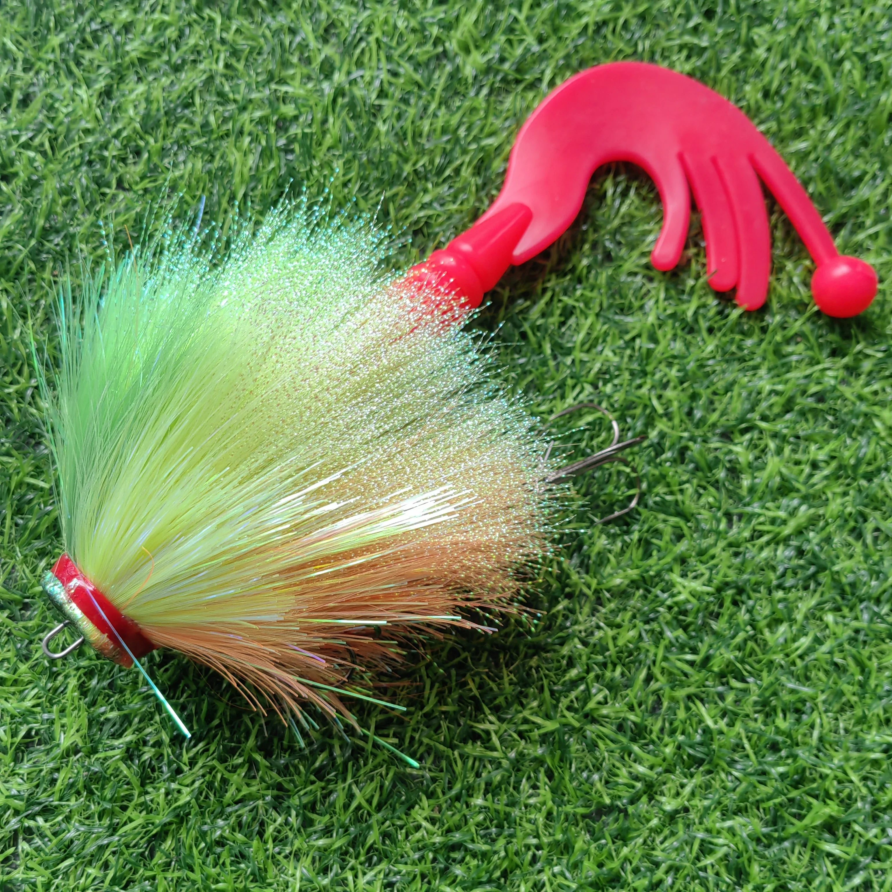 MUKUN, 1 unidad, cebo grande para ratón de 82G, Lucio de agua salada, señuelo de Pesca con anzuelo de aparejo Stinger, cebo Artificial de invierno, aparejos de Pesca - imagen 3