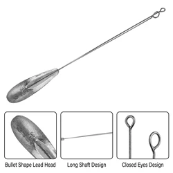 2/5 Uds pesas de pesca plomo pesca de agua salada plomo equilibrio fundición larga pesca en el mar 21g-130g aparejos de pesca de Surf lubina