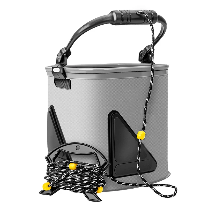 Equipo de pesca PD, Cubo de pesca con cuerda eva plegable Iso, engrosado con tapa, portátil, para peces vivos - imagen 5