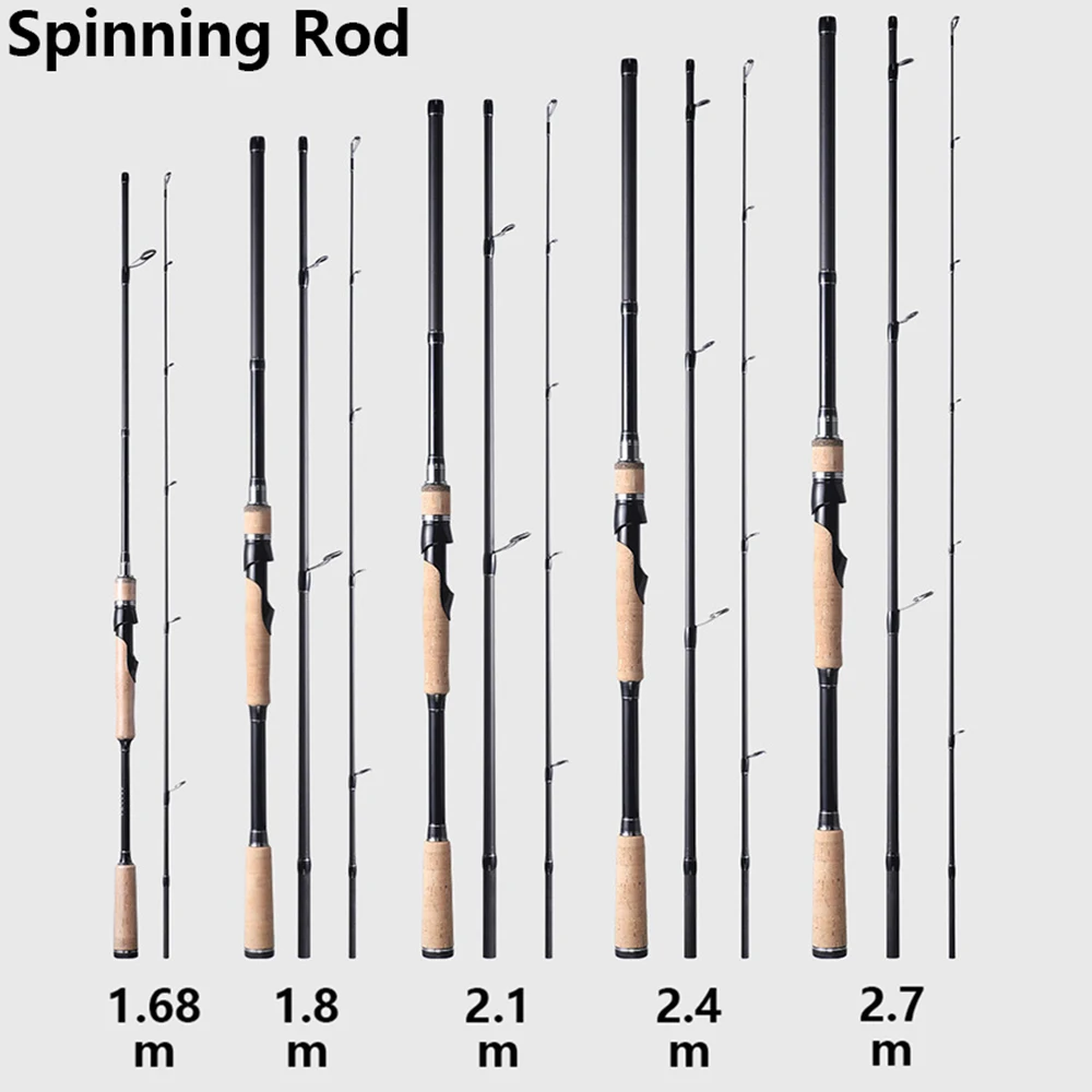 Anillo guía Fuji, caña de pescar de 3 secciones, caña de pescar y fundición ultraligera de fibra de carbono, lanzamiento de distancia, caña de pescar de lubina de trucha - imagen 5