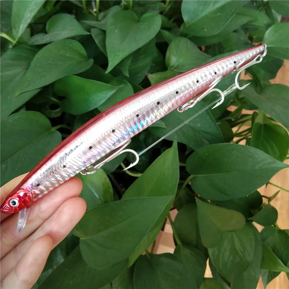 Señuelo Jerkbait Minnow Swolfy flotante largo alcance para lubina