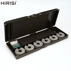 Hirisi-caja organizadora de pesca de carpa, caja de almacenamiento portátil para aparejos de pesca con espuma EVA, enrollador de sedal, accesorios de pesca