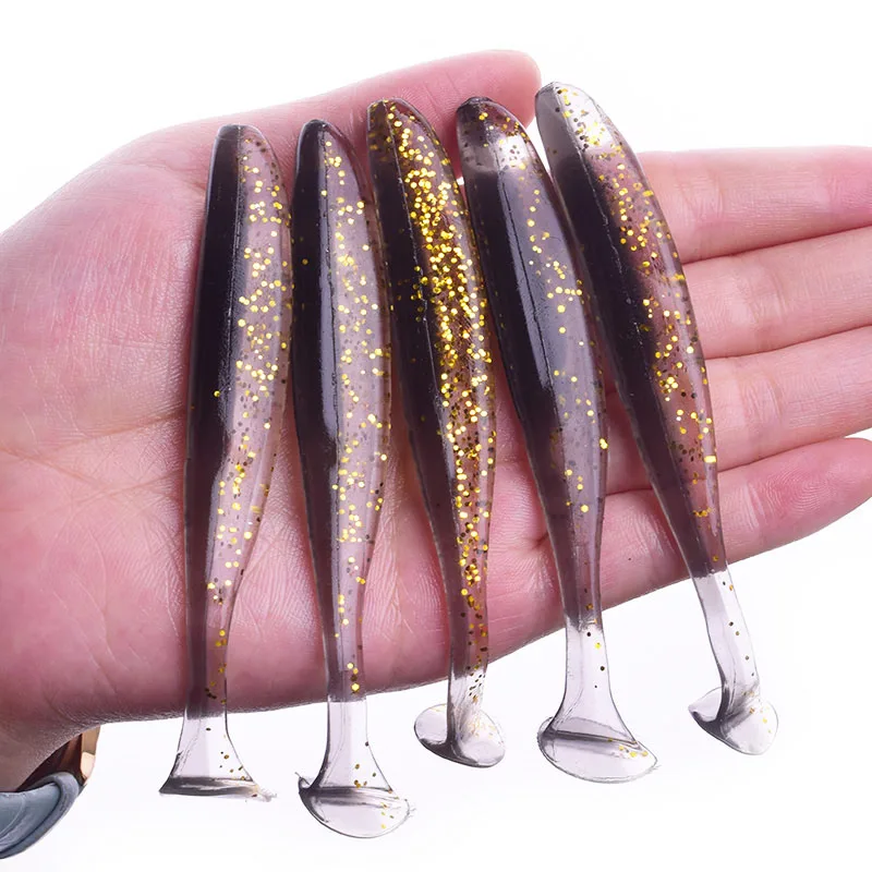 Señuelo de pesca Softbait de 5cm, 7cm, 9cm, Easy Shiner, Leurre Shad, Señuelos de plástico de silicona de doble Color, Wobblers de cola en T, pesca en agua salada - imagen 2