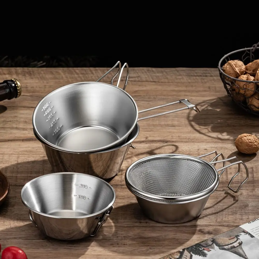 Taza Sierra de 30/500ml con asa, cuenco de acero inoxidable para acampar, taza de té de acero inoxidable para acampar al aire libre, senderismo, mochilero - imagen 3