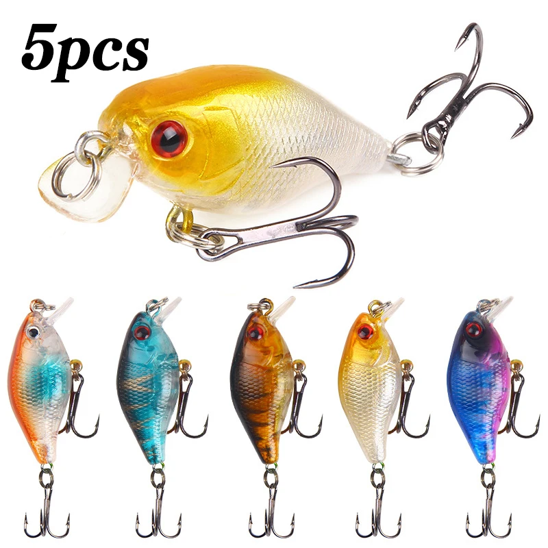5 uds Swimbait pececillo Artificial señuelo de Pesca Wobblers Crankbait ojos 3D cebo duro Lucio aparejos de Pesca
