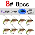 8pcs size 8 L green