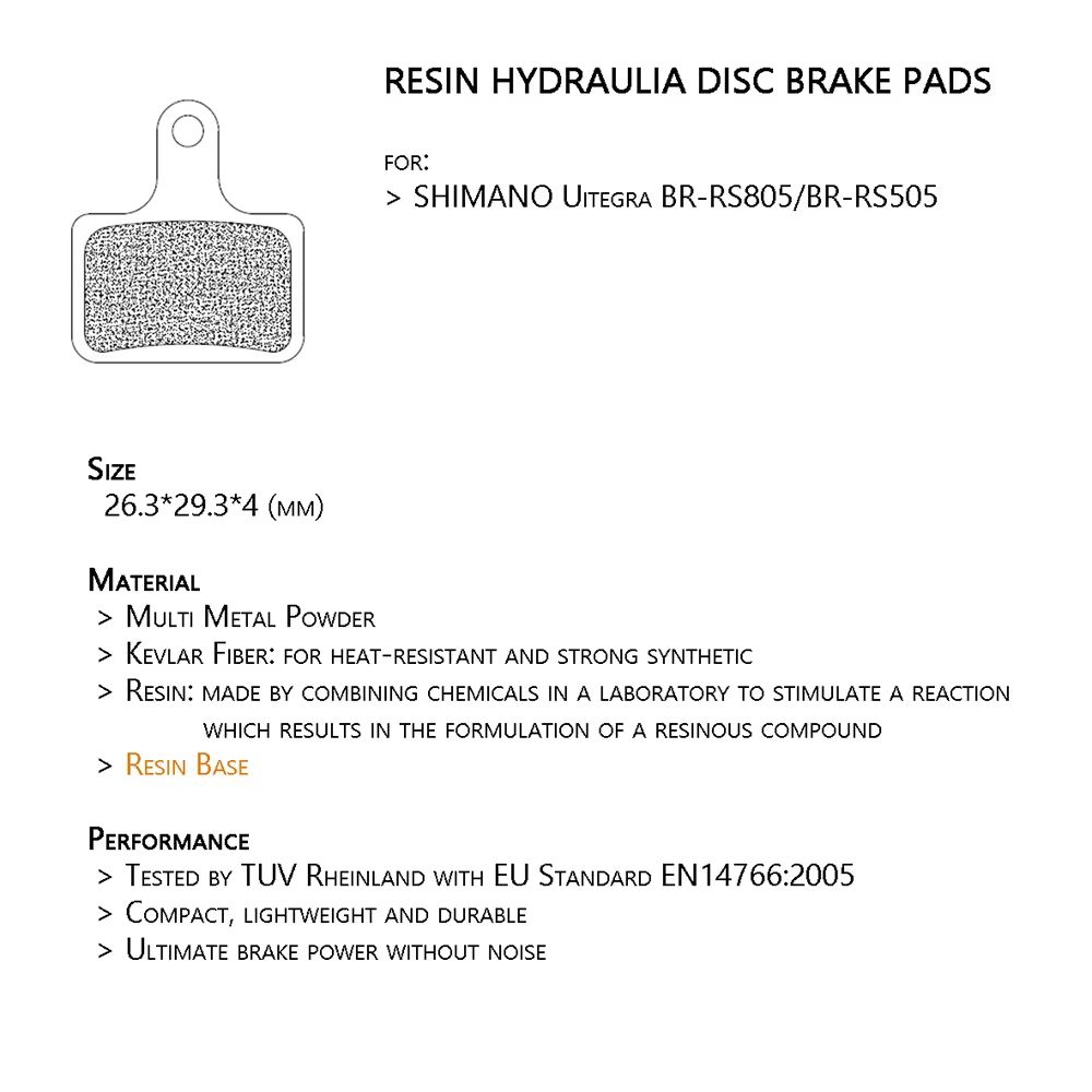 Pastillas de freno de disco semimetálicas para bicicleta, repuesto para SHIMANO Ultegra R9170 R8070 R7070 RS805 RS505 XTR M9100/K02S, 10 pares - imagen 4