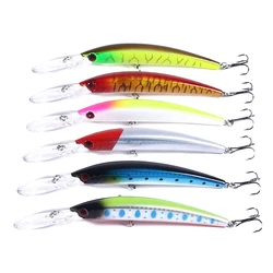 Señuelo de pesca de 15cm y 15g, Jerkbait de buceo profundo, cebo duro Artificial, Wobblers, señuelo pececillo para lubina, aparejos de pesca de carpa