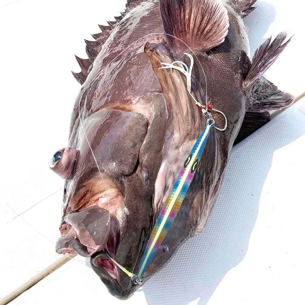 J38 150g 200g 250g 300g 400g mar-bream Vertical de hundimiento rápido Trolling lubina señuelo de pesca de Metal Zeeck cebo duro brillante - imagen 3