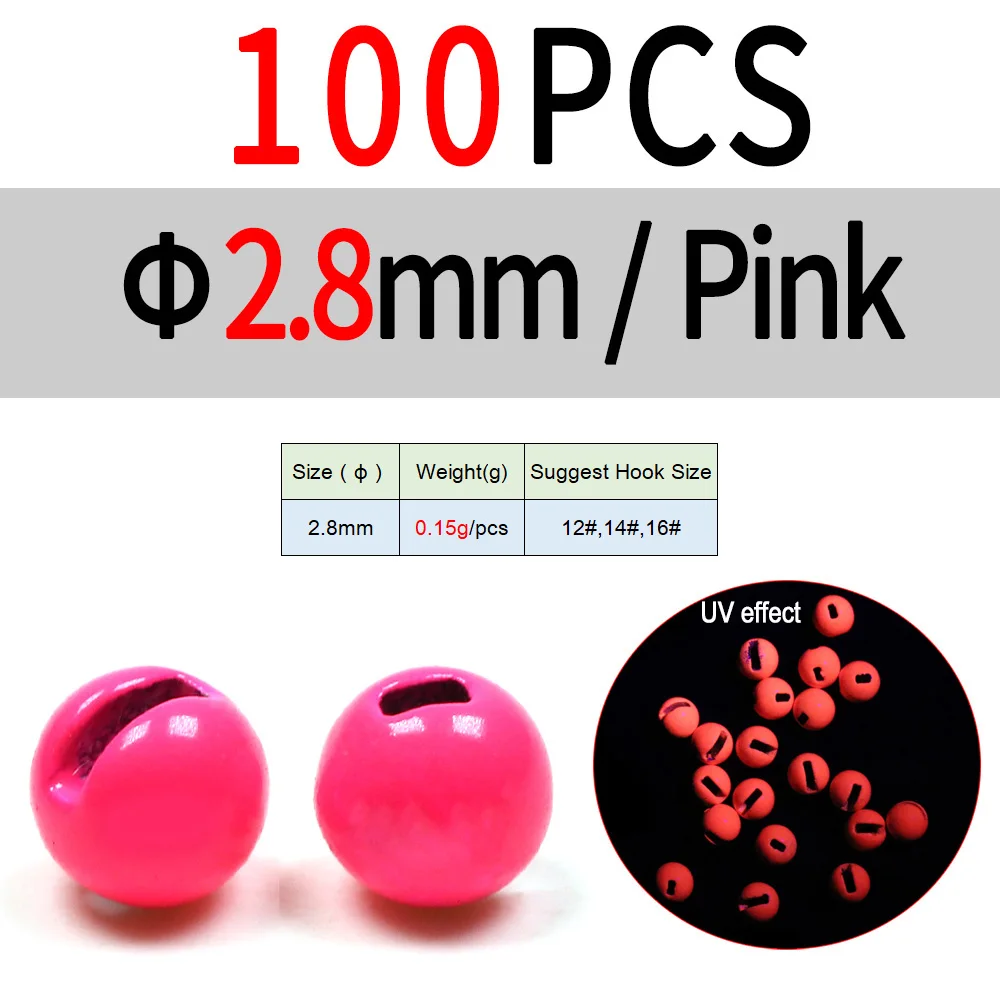 2.8mm 100pc Pink