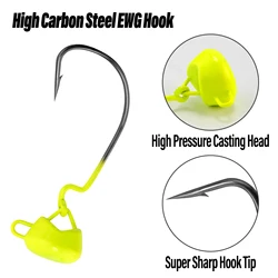 Jig Head Ned Rig sin enredos – Anzuelo para vinilo, lubina y trucha