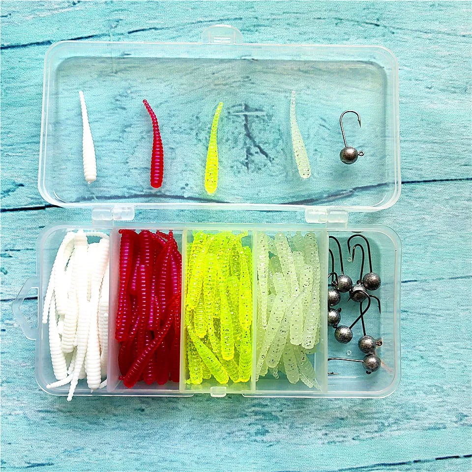 SWOLFY-señuelo suave 130 piezas, cebo de silicona de 35mm y 0,3g, cola recta, pasador Swimbait, Wobblers, gusano, carpa, aparejo de pesca de roca - imagen 3