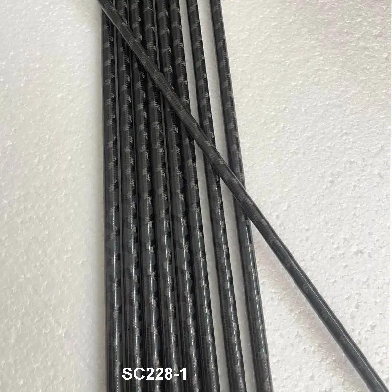 Sección de caña de pescar de fibra de carbono de una sola sección SC228 SC228-1 de 2.28m, secciones en blanco para cañas de pescar
